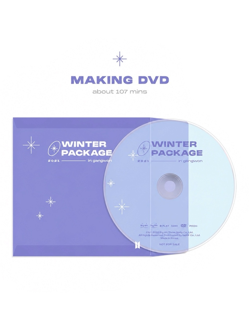 BTS 2021 WINTER PACKAGE MAKING DVD - BRAND NEW, SEALED